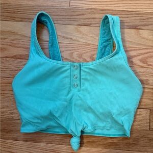 Bombshell Sportswear Teal Crop Top